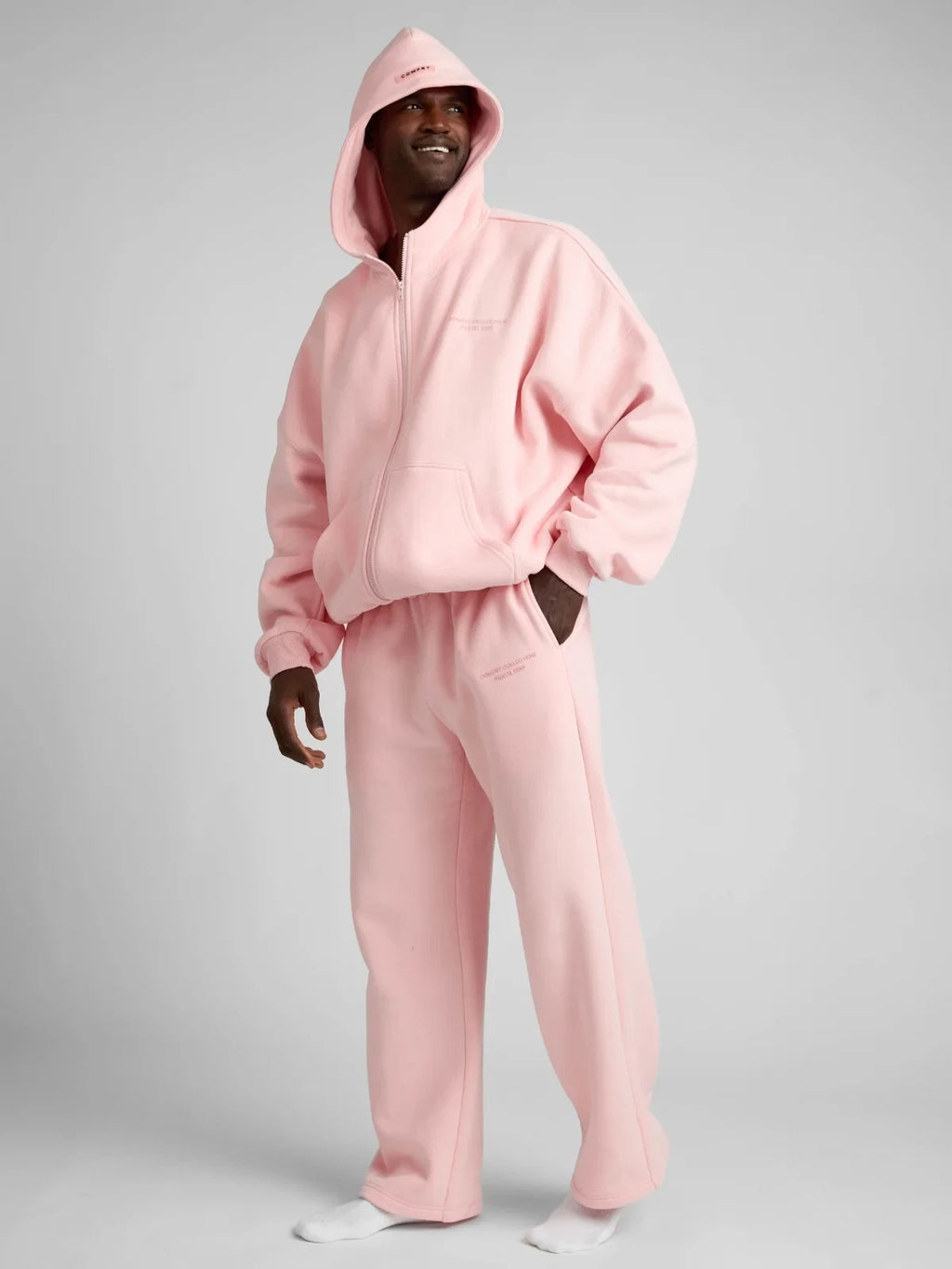 Zip-Front Hoodie - Bubblegum