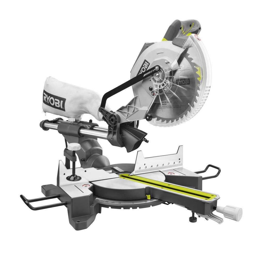 15 Amp 10-Inch Corded Sliding Compound Miter Saw With LED Cutline Indicator