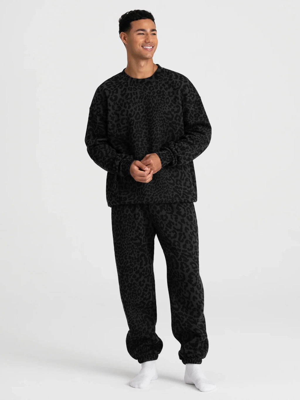 Crewneck Sweatshirt - Midnight Leopard