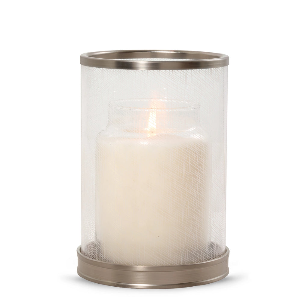 Silver Accent Jar Candle Holder