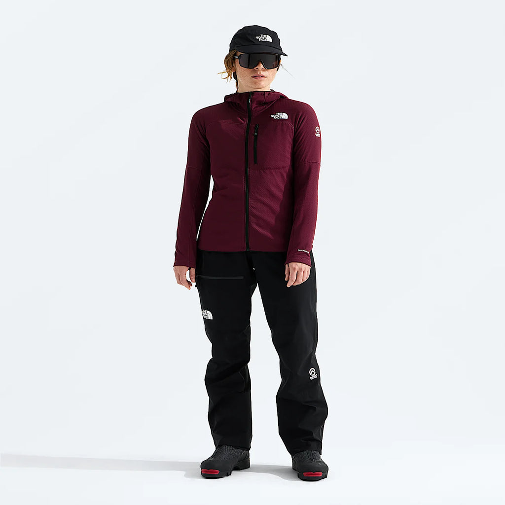 Women's Full-Zip Fleece Climbing Hoodie - Burgundy