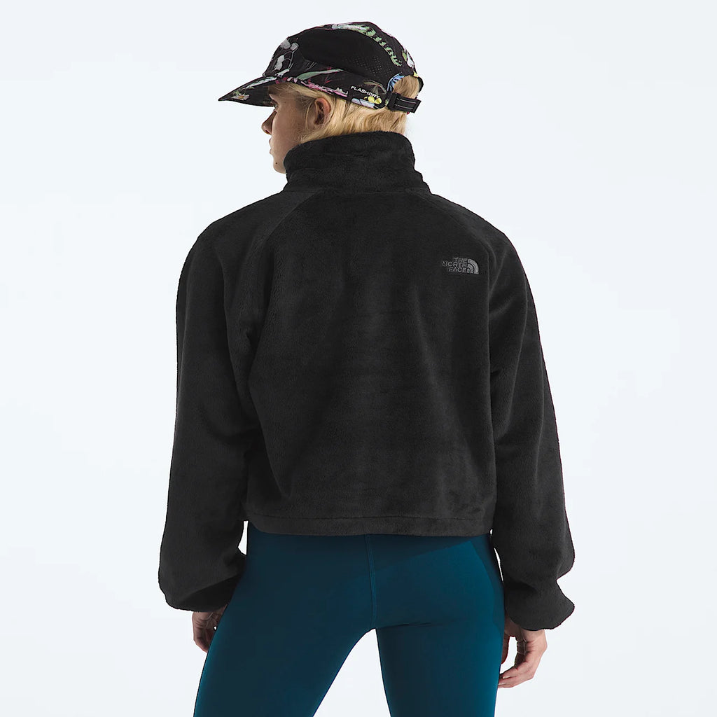 Women's Plush Fleece Quarter-Zip Jacket - Black