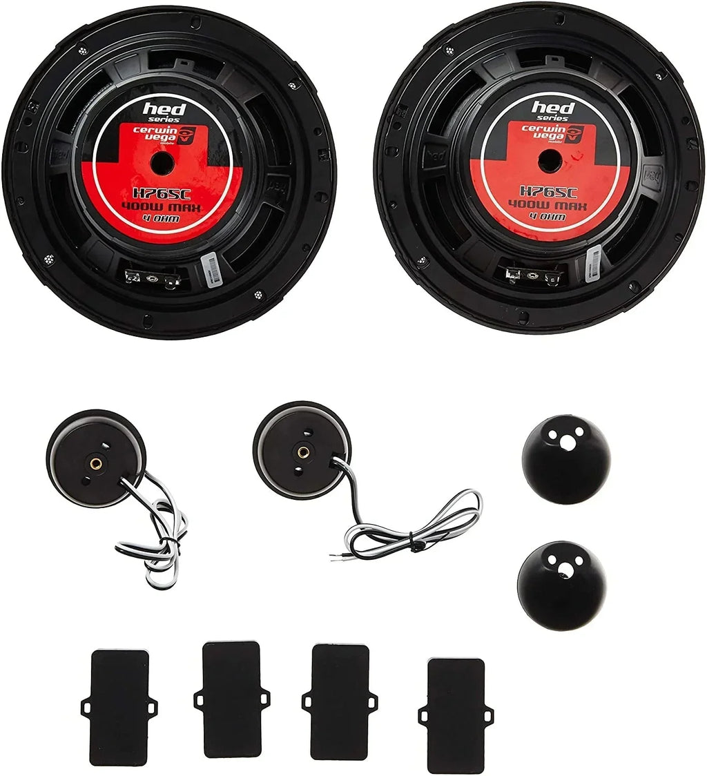 Cerwin Vega HED Series 6.5 in Component And 2-Way Coaxial Car Speaker Systems - H765C + H7652