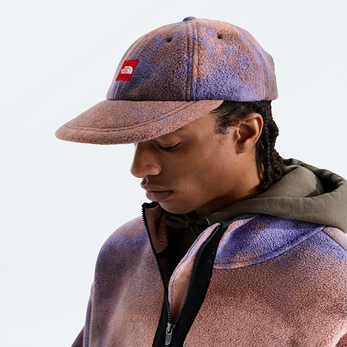 Fleece Cap - Plum Print