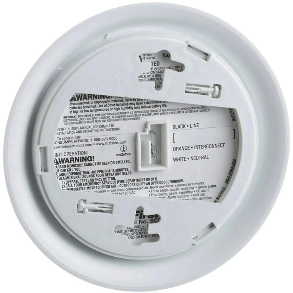 BRK Hardwired Smoke And Carbon Monoxide Detector 2 Pack With 9-Volt Battery Backup - 2X-SC9120B