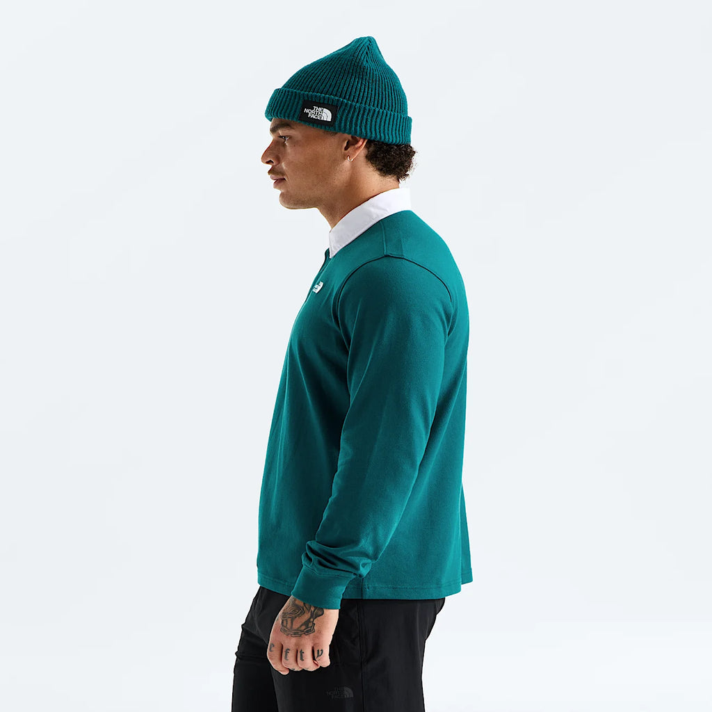 Men's Long-Sleeve Rugby Shirt - Teal