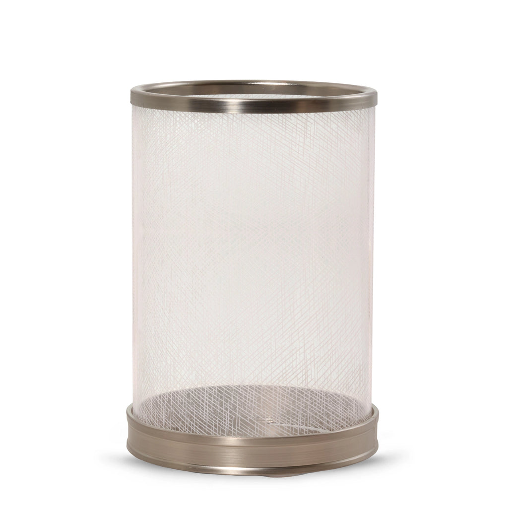 Silver Accent Jar Candle Holder