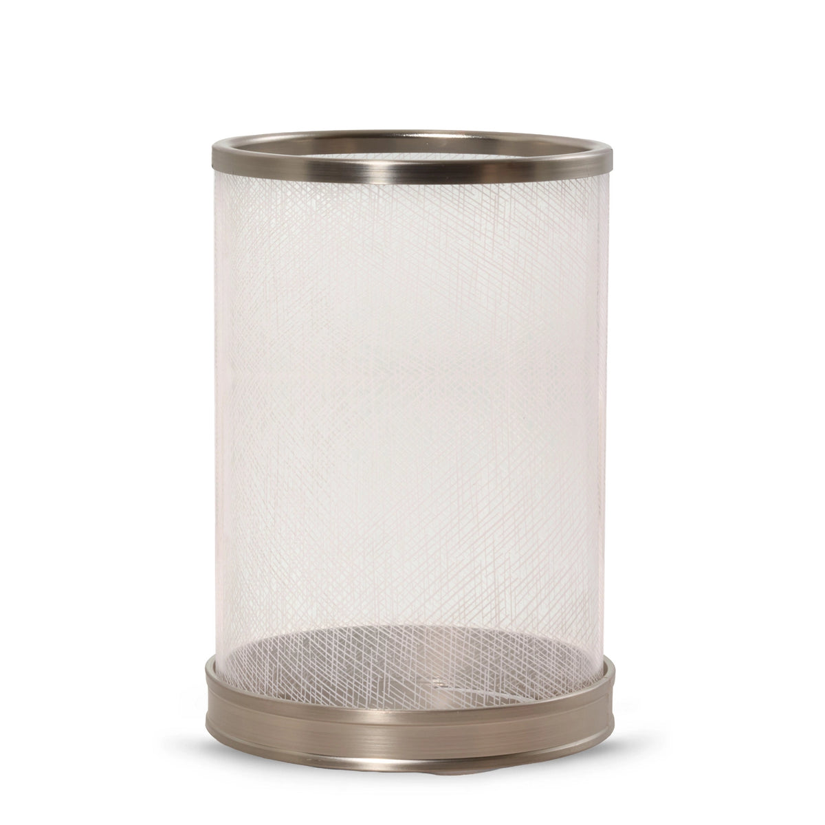 Silver Accent Jar Candle Holder