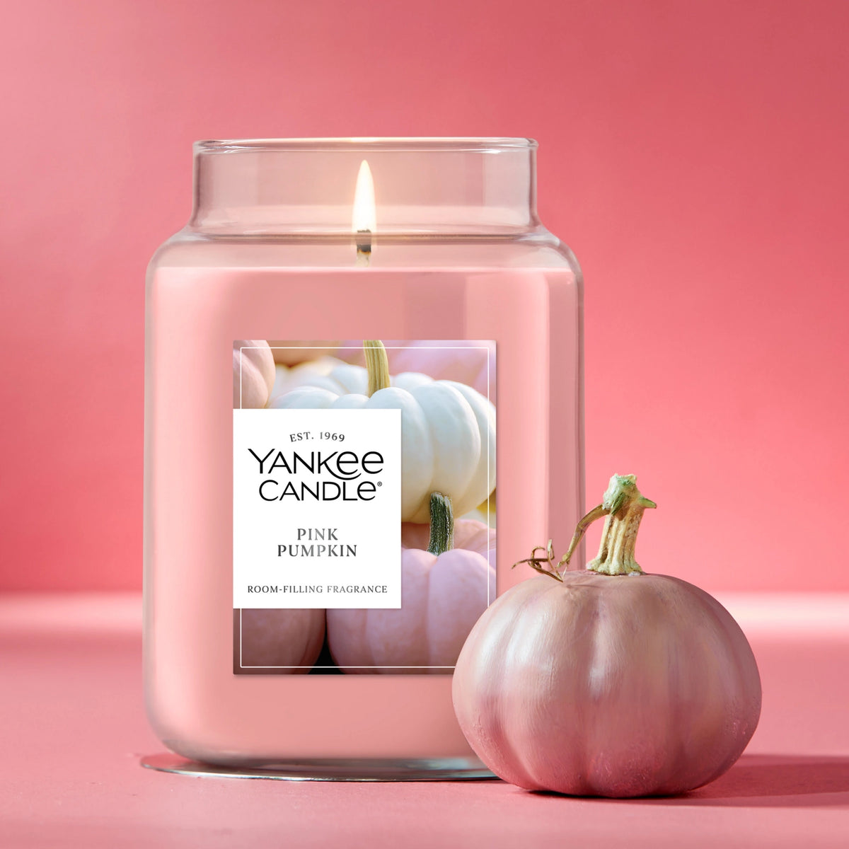 Large Jar Scented Candle - Pink Pumpkin