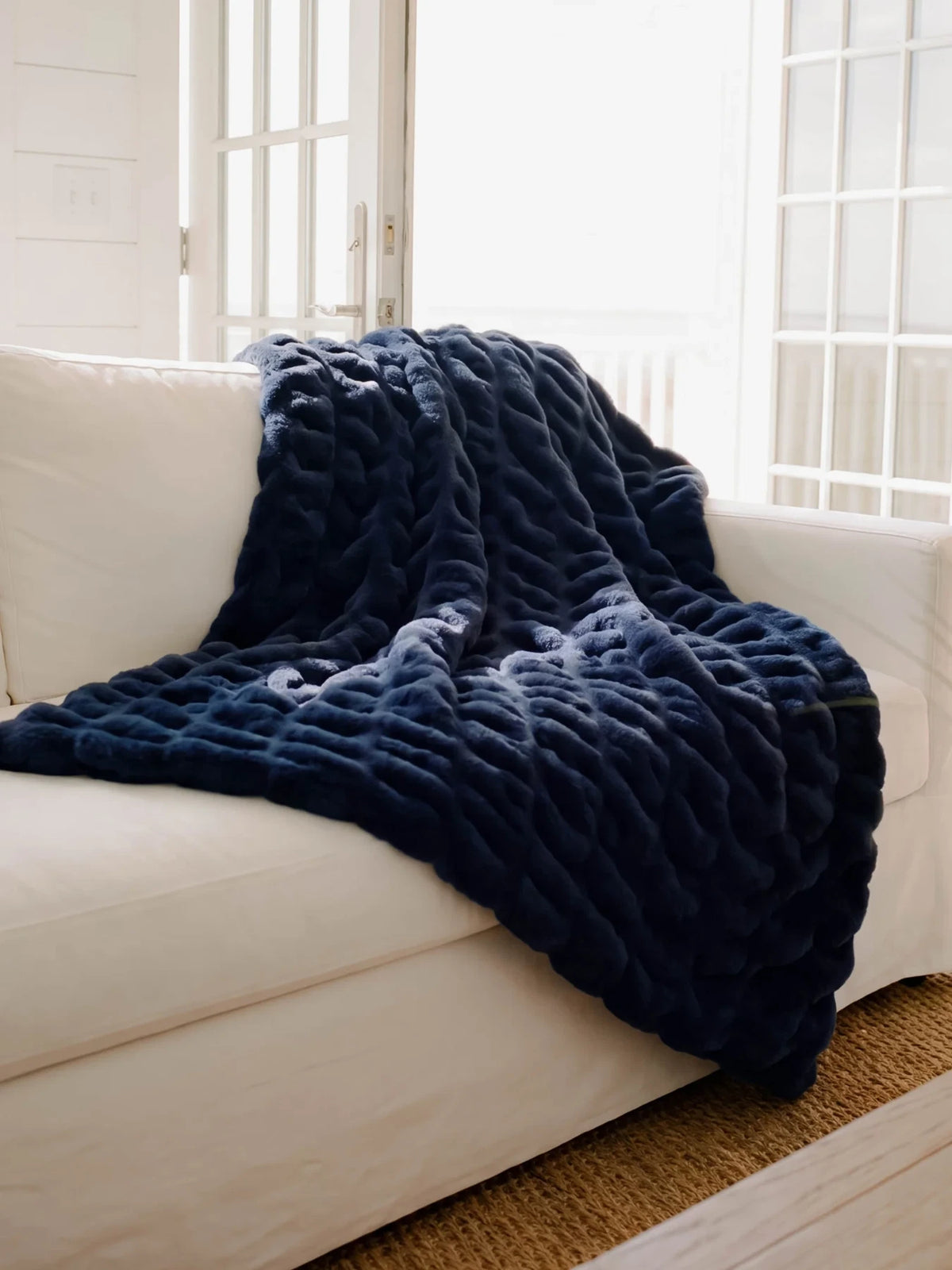Oversized Blanket - Navy - Navy