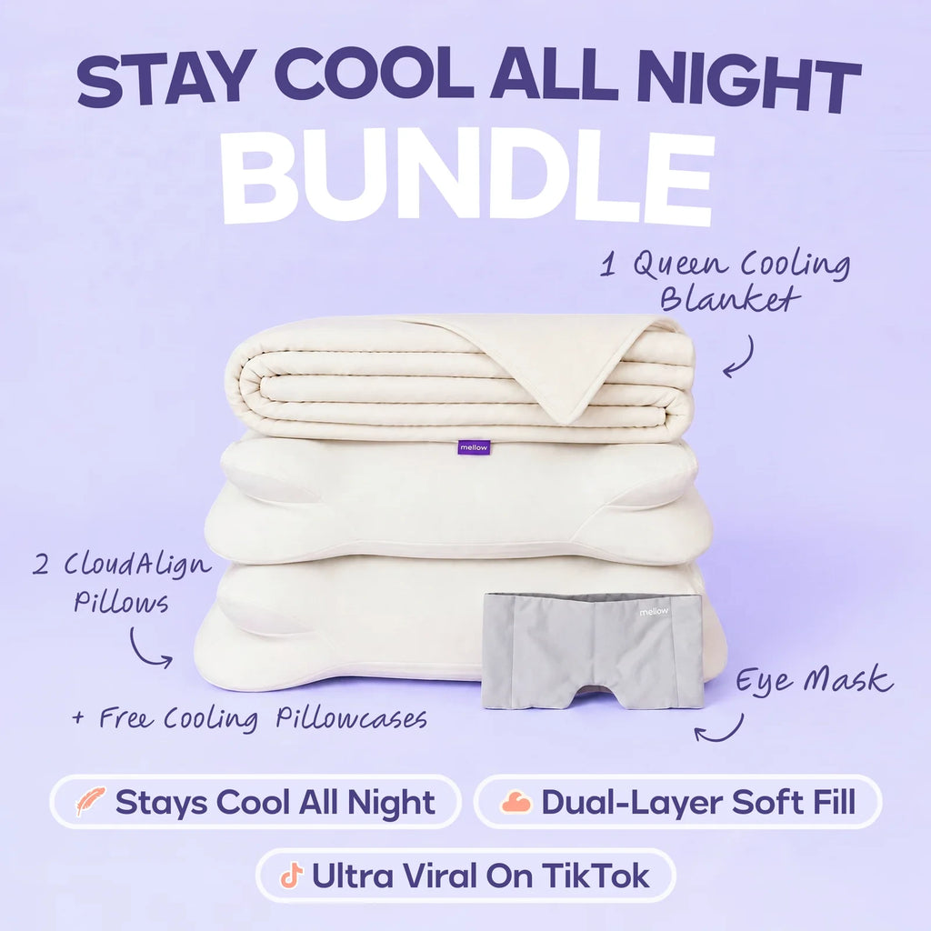 Cooling Comforter, 2 Pillows and Eye Mask Set