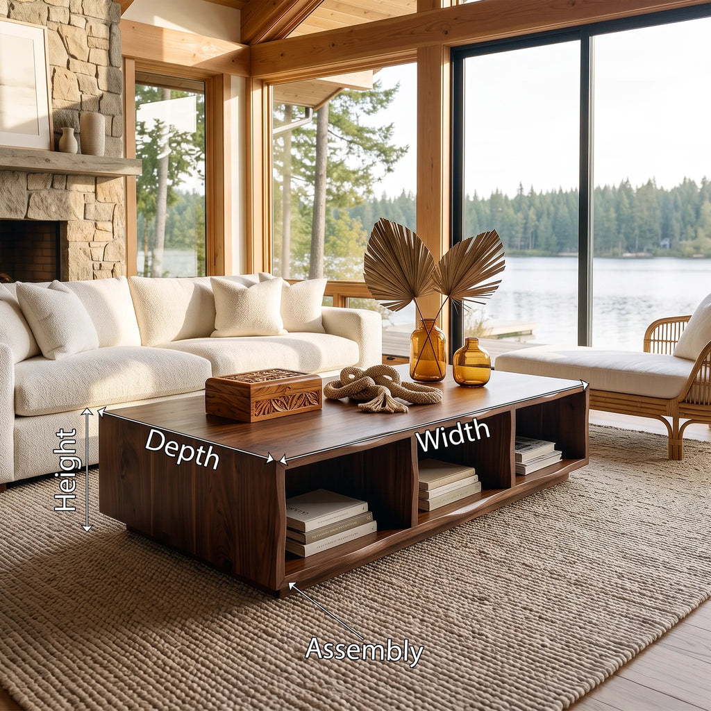 Rustic Live Edge Coffee Table Lake House