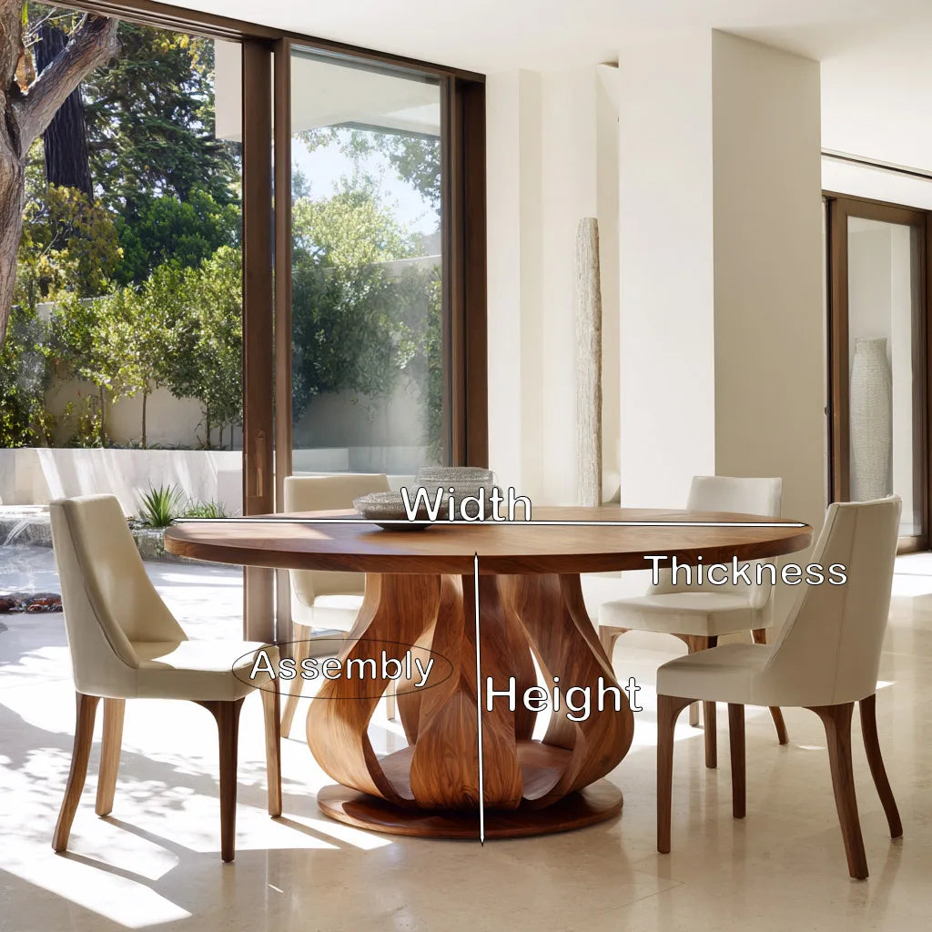 Modern Petal Base Round Dining Table For Dining Room