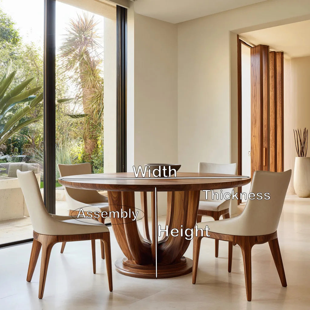 Modern Loop Base Round Dining Table For Dining Room
