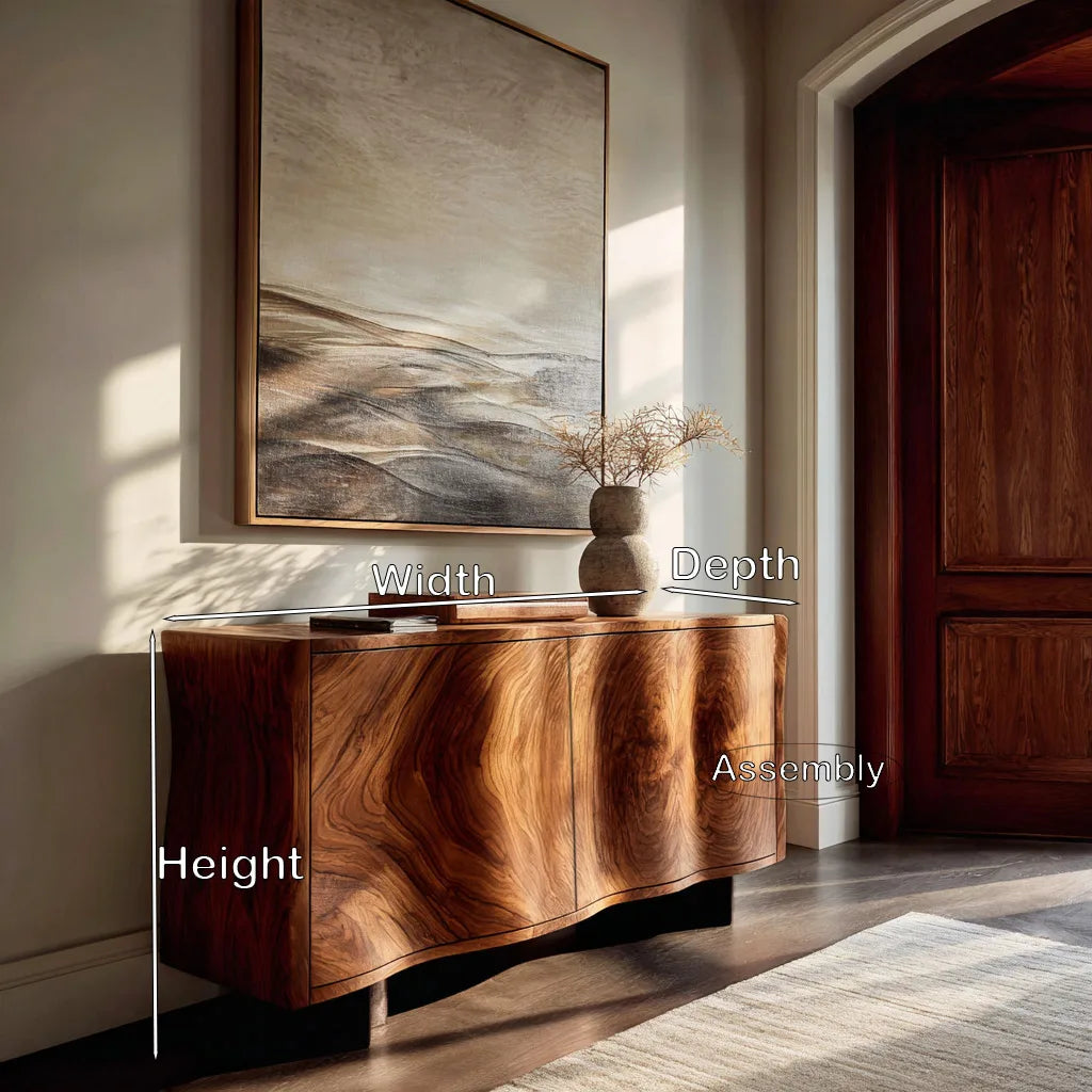 Contemporary Curved Sideboard For Foyer