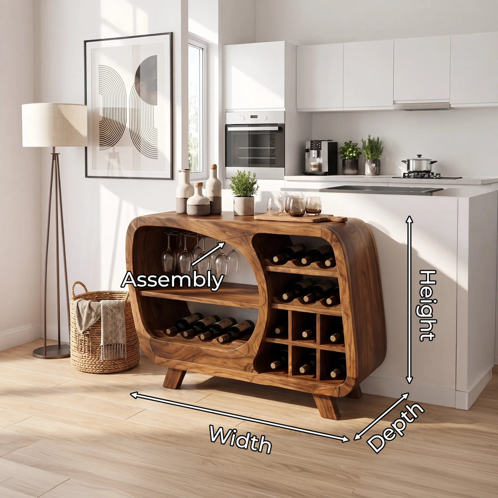 Mid Century Wine Storage Cabinet Modern Kitchen