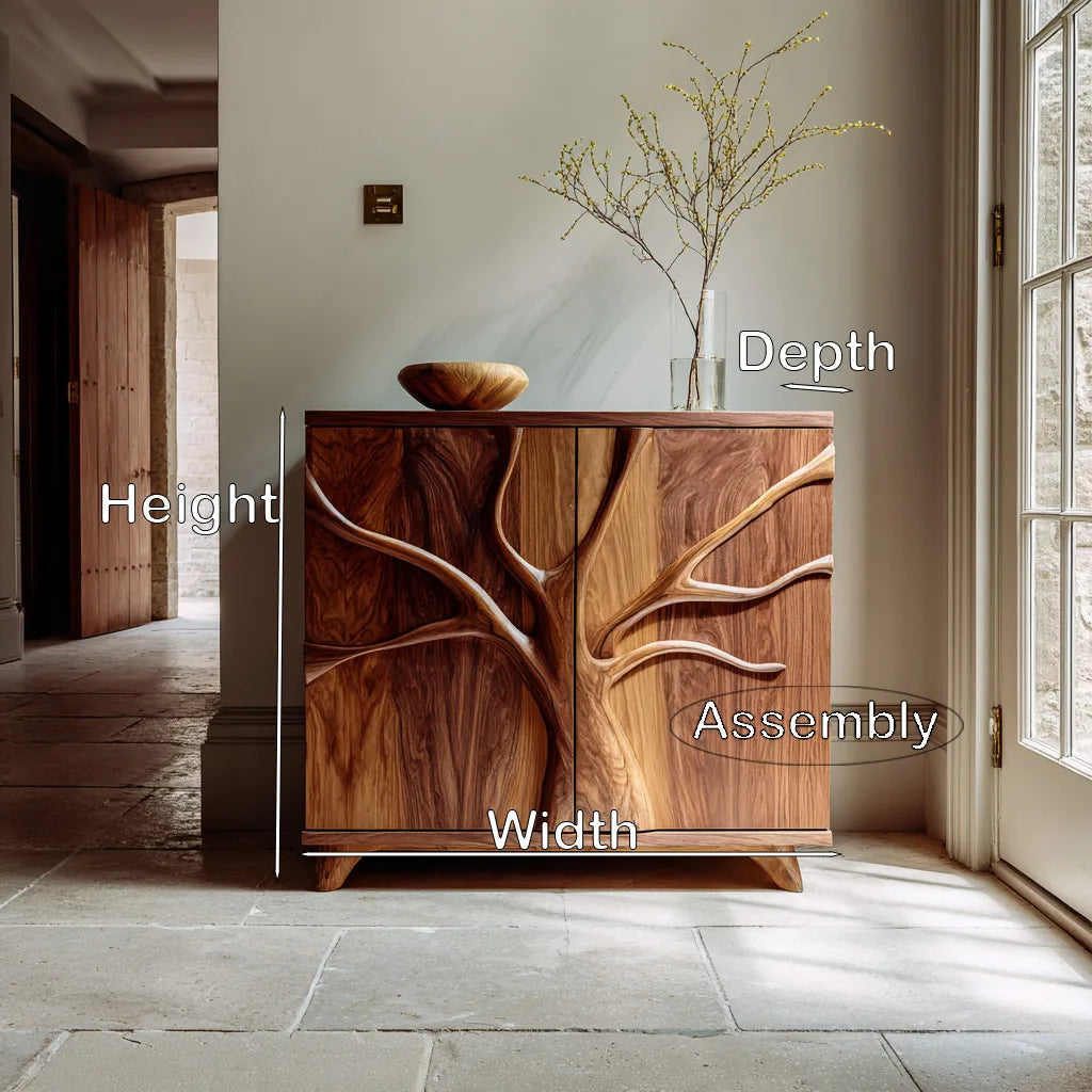 Modern Sculptural Branch Cabinet For Entryway
