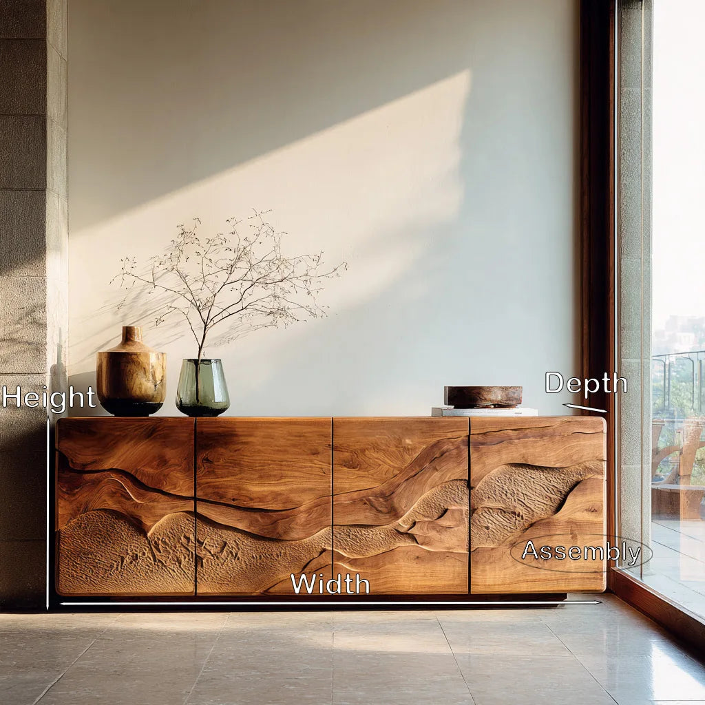 Contemporary Nature Carved Sideboard For Foyer
