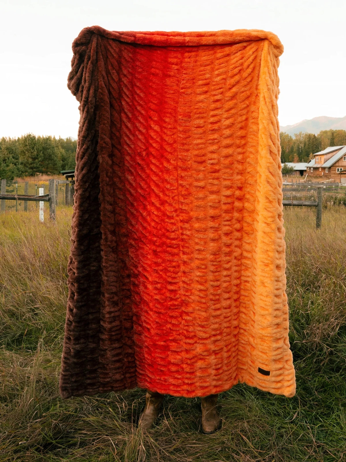 Kids Ombre Throw Blanket - Pumpkin