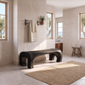 Japandi Bath Bench With Slatted Seat And Balanced Minimal Form