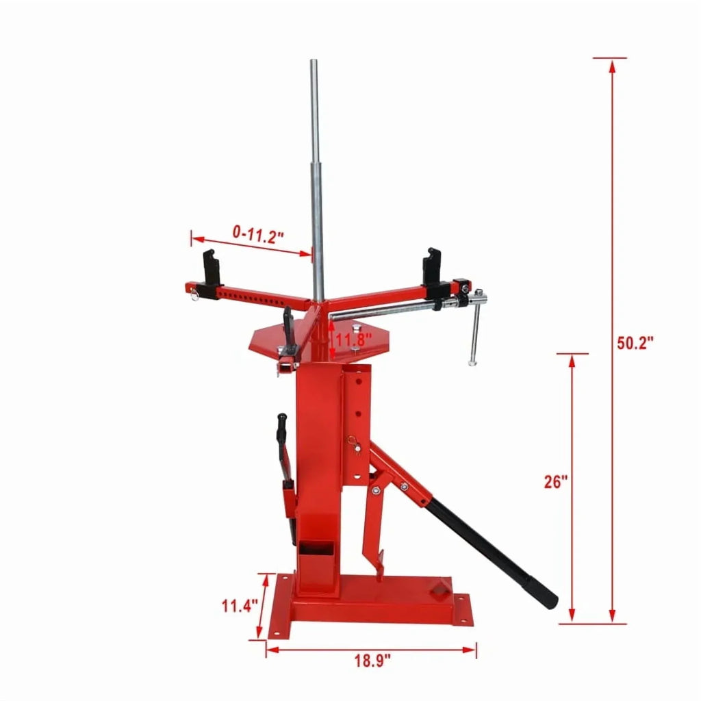 Manual Tire Changer With Bead Breaker, Steel, 4 in to 21 in