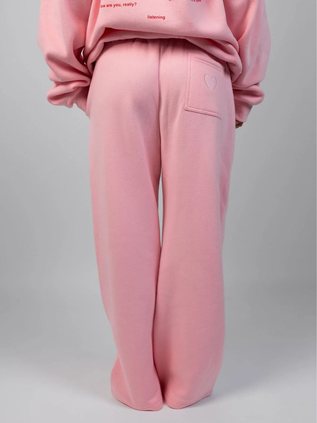 Graphic Straight-Leg Sweatpants - Petal