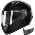 GLX Full Face Motorcycle Helmet, Black, Large, Tinted Visor, DOT Approved - GX11