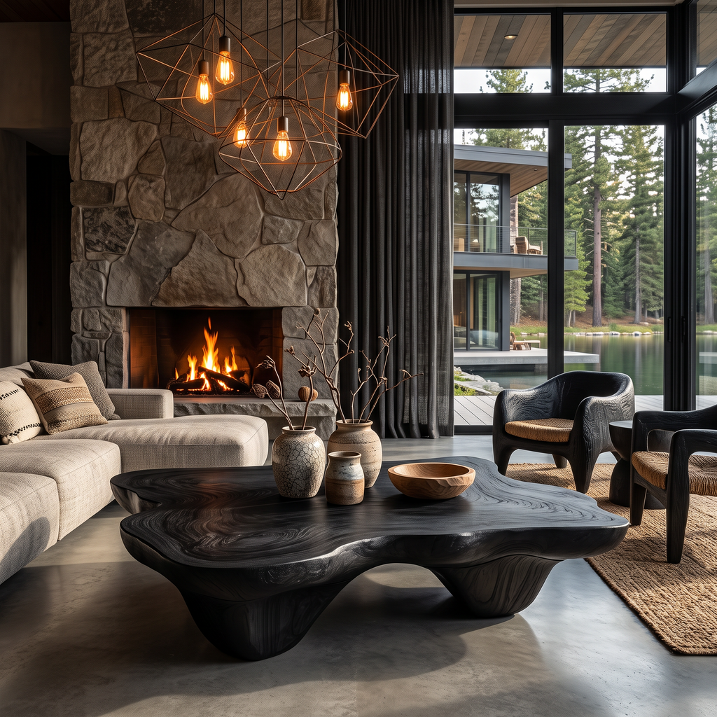Modern Coffee Table With Minimal Base For Living Room