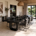 Organic Dining Table With Shape Carved Base For Kitchen
