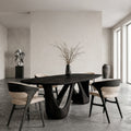 Organic Dining Table With W-shape Base For Dining Room