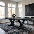 Contemporary Natural Wood Dining Table Organic Base For Dining Room
