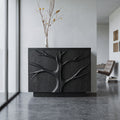Contemporary Tree Relief Cabinet For Entryway