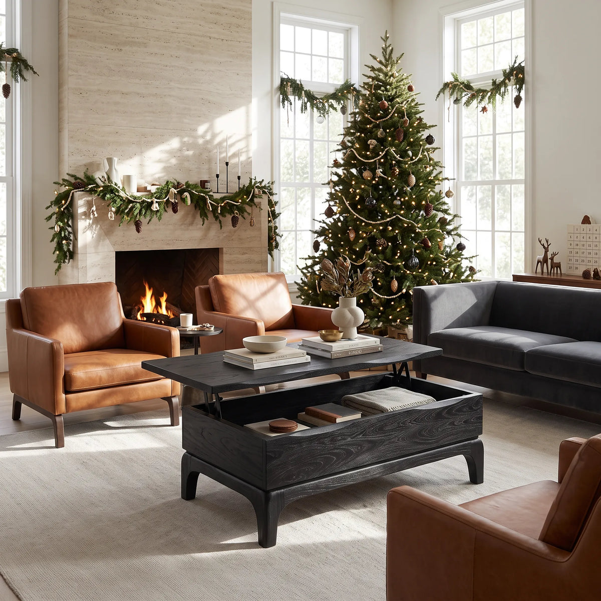 Handcrafted Christmas Coffee Table With Storage Holiday Home