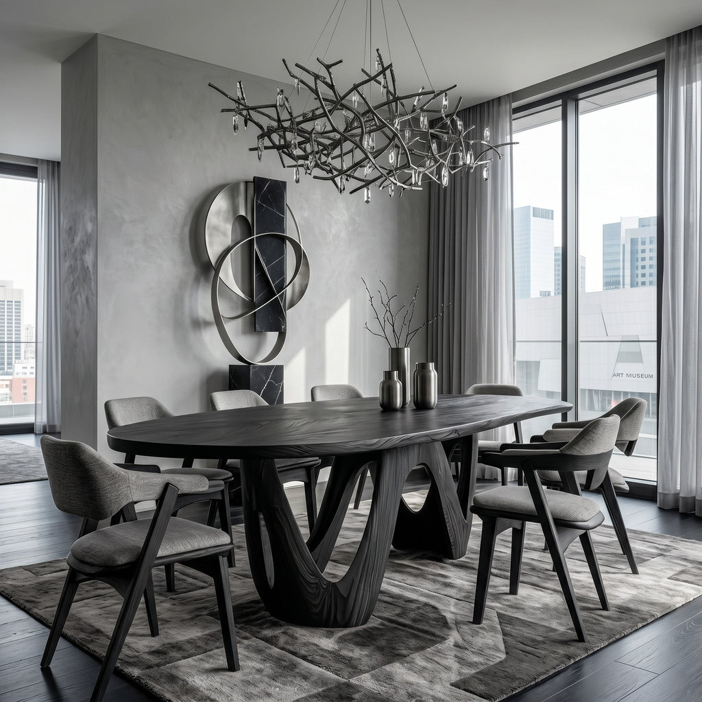 Artistic W-shape Leg Dining Table For Contemporary Dining Room