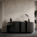 Contemporary Fluted Storage Sideboard For Entryway