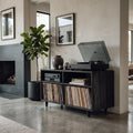 Minimalist Wooden Record Player Cabinet For Home Decor