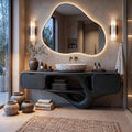 Luxury Bathroom Vanity Dual Cabinets With Open Shelf For Ensuite