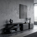 Modern Curved Storage Sideboard For Dining Room