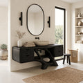 Contemporary Bathroom Vanity Flowing Base With Drawer For Luxury Homes