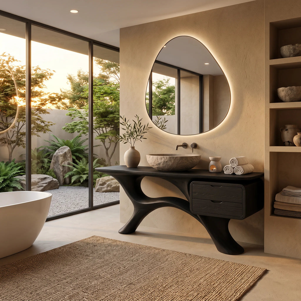 Modern Bathroom Vanity Branch Base With Drawers For Designer Homes