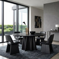 Contemporary Architectural Base Round Dining Table For Dining Room