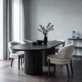 Contemporary Natural Wood Dining Table Fluted Pedestal For Dining Room