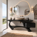 Minimal Bathroom Vanity Sculptural Loop Cabinet For Luxury Homes