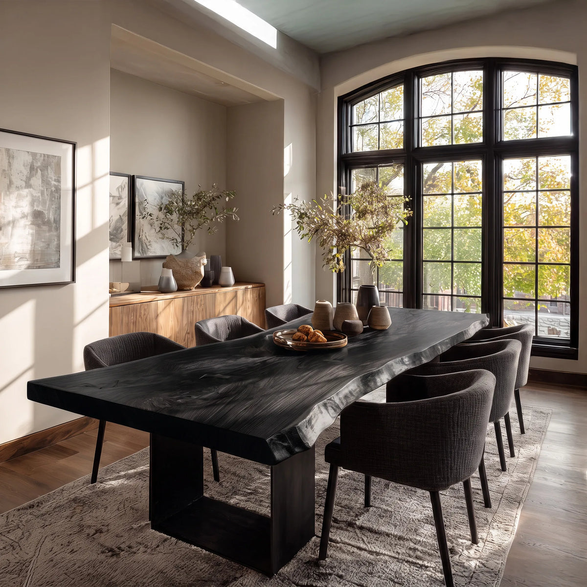 Rustic Live Edge Wood Dining Table For Dining Room