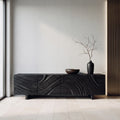 Contemporary Ripple Carved Sideboard For Entryway