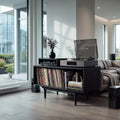 Scandinavian Wooden Record Player Cabinet For Living Room