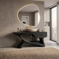 Contemporary Bathroom Vanity Flowing Frame With Drawer For Luxury Ensuite