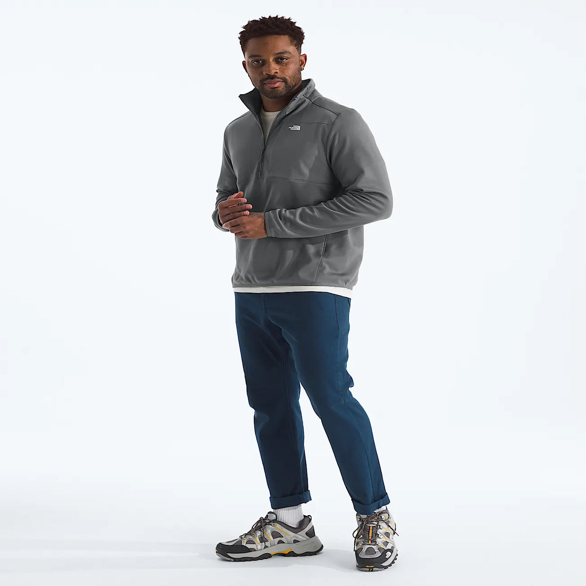 Men's Fleece Quarter-Zip Pullover - Gray