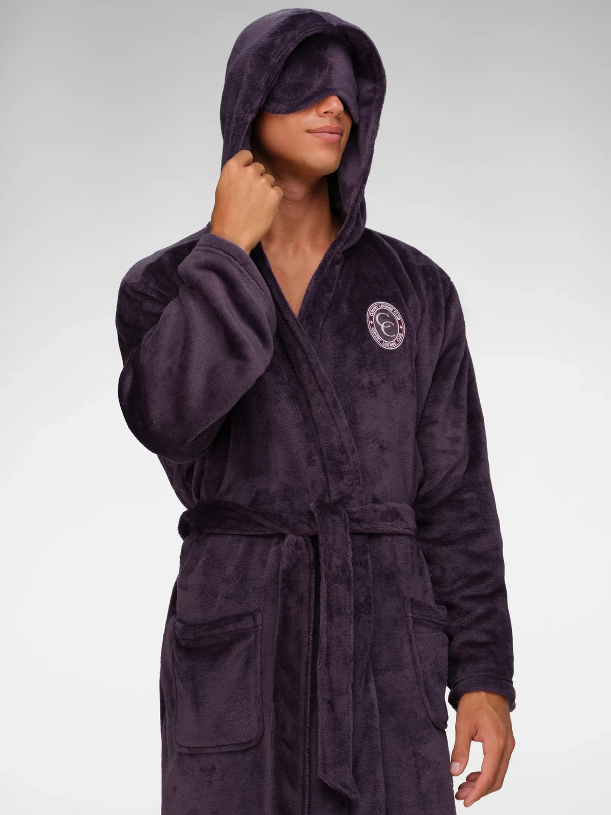 Plush Lounge Robe - Blackberry