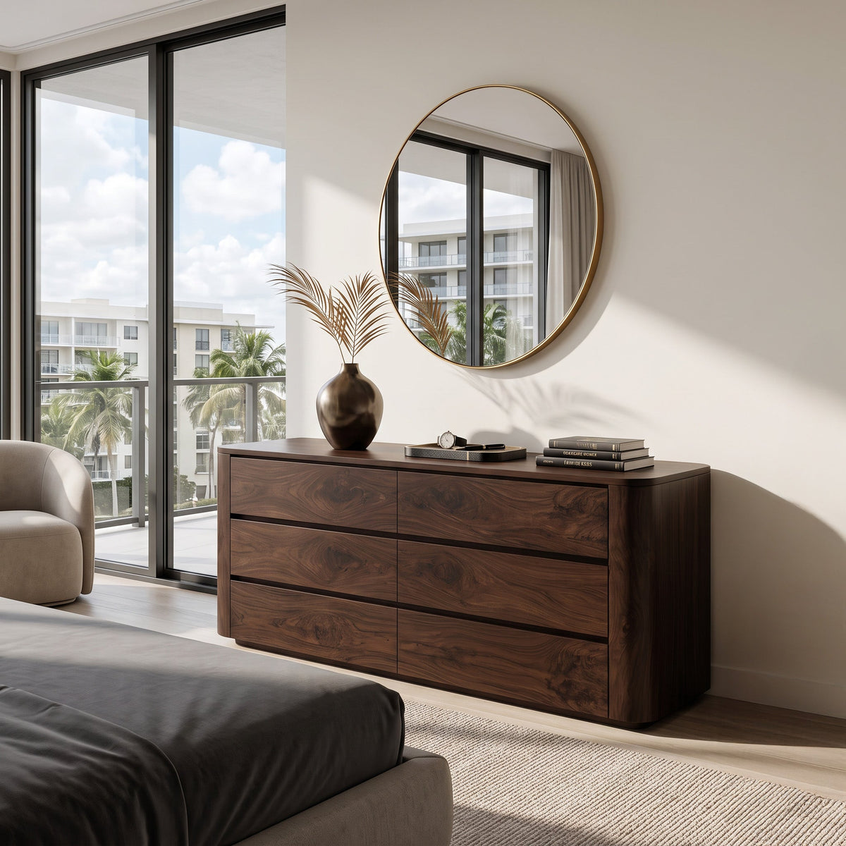 Modern Natural Grain Dresser For Bedroom